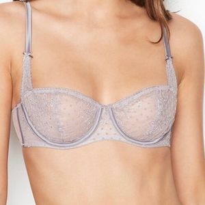 VS Dream Angels Unlined Balconette Bra Silver/Gray